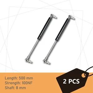 Gas Struts 500mm-100N x2 8mm Shaft Caravans, Trailers, Canopy, Toolboxes strut - Picture 1 of 12