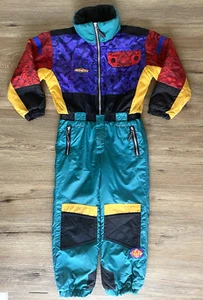 Vintage Obermeyer Ski Suit 90s Youth Size 6 "I Grow With You" Multicolored Snow - Picture 1 of 14