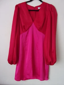 New Never Fully Dressed Red Pink Mini Louella Dress Size: UK 14 RRP: £79 READ - Picture 1 of 9