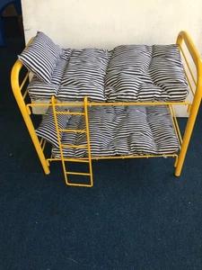 1996 VINTAGE AMERICAN GIRL DOLL Yellow Metal  Bunk Bed MATTRESS , PILLOW LADDER - Picture 1 of 2
