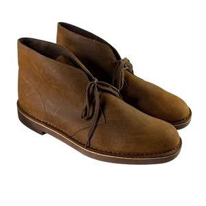 Stivali Clarks uomo 13 marrone Bushacre 2 Jaune Miel cera d'api pelle chukka deserto - Foto 1 di 11
