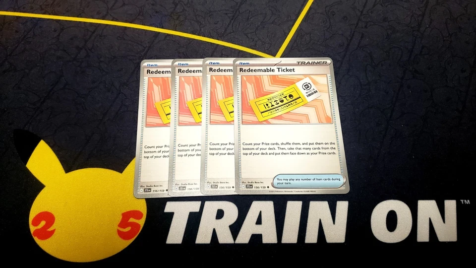 [4x Playset] Redeemable Ticket 156/159 - SV09: Journey Together - Pokemon TCG - Image 1 of 1