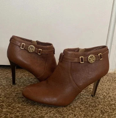 Coach Salene Para Mujer Cuero Marrón Botín Tacón Zapatos Botas Talla 9.5B Foto 1 de 4