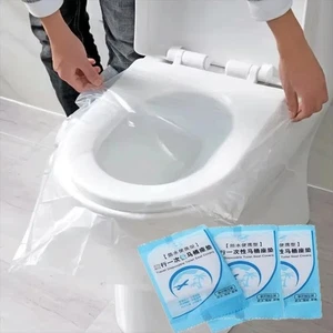 10Pcs Waterproof Disposable Toilet Seat Cover Degradable Toilet Cover Travel - Picture 1 of 10