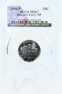 2016-P PCGS MS67 Harpers Ferry NP Quarter Business Strike 25C - Image 1 of 2