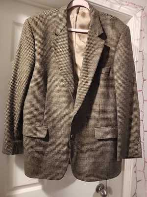 Vintage Christian Brooks Tweed Blazer Jacket Sport Coat Mens 44R Wool Brockman's - Image 1 of 4
