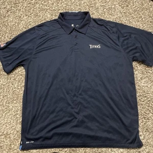 Camiseta polo Nike de los Tennessee Titans para hombre 2XL XXL azul en el campo ropa logotipo de la NFL - Imagen 1 de 10