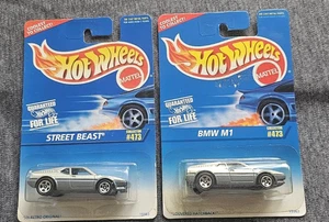Hot Wheels 1995 #473 Street Beast & BMW M1 Mint Green Louvered Hatchback & '50s - Picture 1 of 22