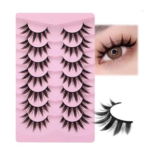 False Eyelashes Manga Anime Lashes Japanese Cosplay Spiky Lashes Mink Dramatic T - Picture 1 of 12