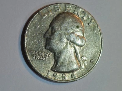 1984P Washington Quarter Filled Minted Error + Multiple Errors - Image 1 of 4