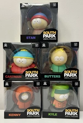 JUEGO COMPLETO DE 5 FIGURAS DE VINILO SOUTH PARK CULTUREFLY 4" COMEDIA CENTRAL NUEVO Foto 1 de 4