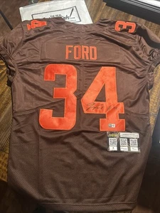 Jerome Ford handsigniertes/signiertes Cleveland Browns individuelles NFL Trikot (Beckett COA) - Bild 1 von 9