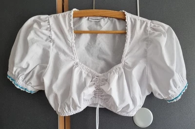 Kurzarm Dirndlbluse Gr. 38 in weiß von Stockerpoint - Bild 1 von 3