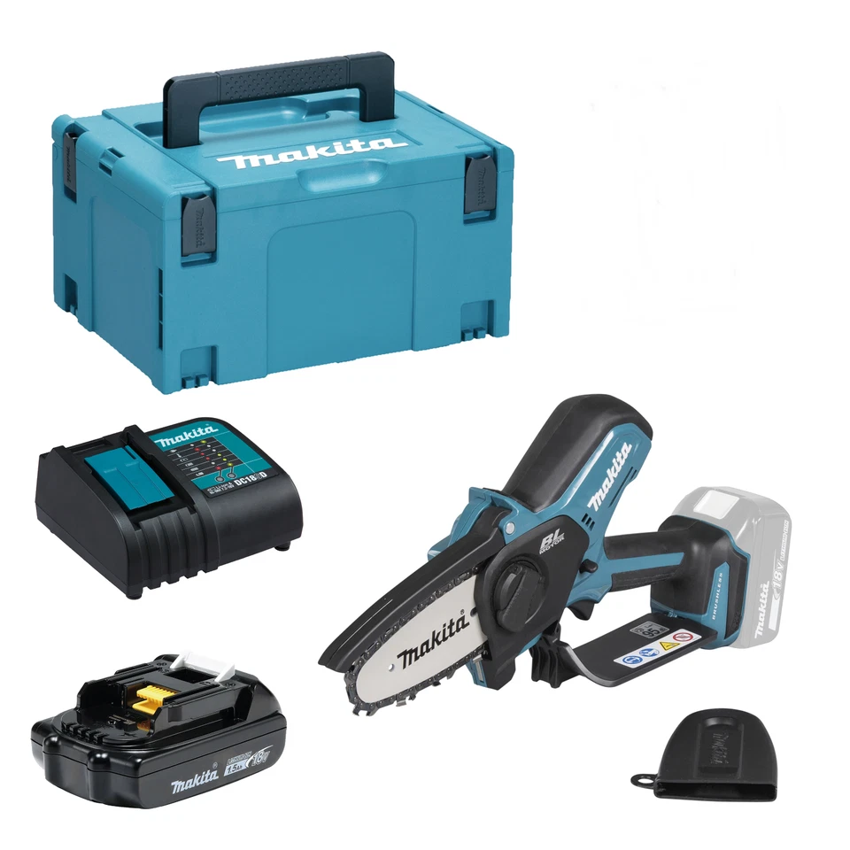 Makita Akku-Astsäge Kettensäge 18V DUC101Z DUC101SYJ 1,5Ah Akku Lader - Bild 1 von 1