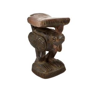 Chokwe Figural Bird Headrest Wood Congo - Picture 1 of 5