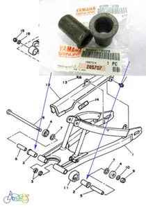 Yamaha YZ100 YZ125 XT200 RD125YPVS DT175 Swing Arm Bush x2pcs OEM 90386-18028 - Picture 1 of 2