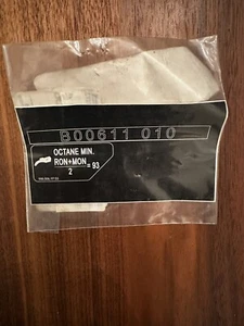 OEM PORSCHE 911 Octane Fuel Information Label Sticker 99600611703 - Bild 1 von 2
