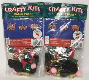 2 kits artesanales de adornos navideños tren expreso polo norte nuevo de colección - Imagen 1 de 5