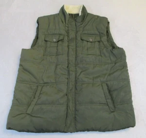 Roebuck & Co Gilet imbottito uomo 2XL verde militare collo sherpa isolato leggero - Foto 1 di 12