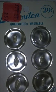 Vintage 1950s "Le Bouton" 6 Button Card New  - Picture 1 of 4