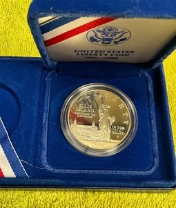 1986S Proof Statue Of Liberty Centennial US Commemorative 90% Silver Dollar - Picture 1 of 6