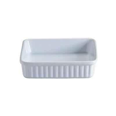 Baking Dish 16cm Classic Ceramic Square Server Roasting Oven Kitchen Bakeware - Image 1 of 2