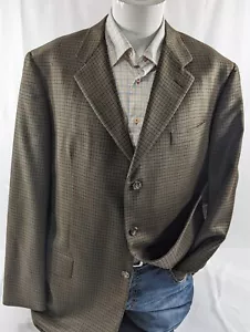 Hickey Freeman Blazer Sport Jacket Wool/Cashmere Green Plaid 44L 3 Button - Picture 1 of 11