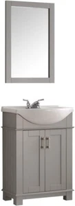 Fresca Hartford 24" Gray Traditional Bathroom Vanity with Quartz Countertop - Picture 1 of 5