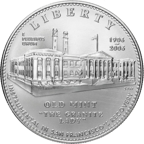 2006 S San Francisco Old Mint BU Commemorative 90% Silver Dollar Coin Cover