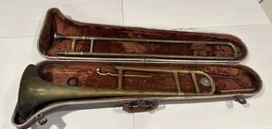 1950’s F E Olds & Son LA Ambassador Slide Trombone With No 3 Mouthpiece & Case - Picture 1 of 6