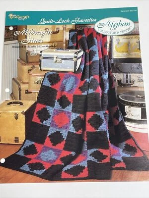 Midnight Stars Afghan Quilt Look Crochet Pattern Needlecraft Shop - Image 1 of 4