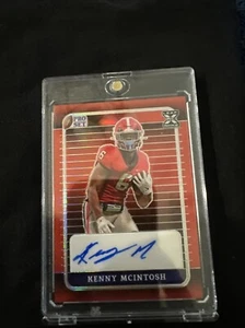 2023 Leaf Pro Set #PA-KMI Kenny McIntosh XRC Red Crystal Rookie Auto RC 3/3 - Picture 1 of 2