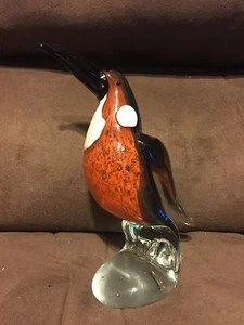 Hand Blown Glass Bird Murano Style. Figurine- Home Decor - Picture 1 of 1