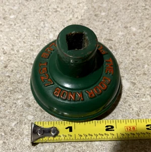 Rare Antique "THE DOOR KNOB PULLERS CLUB 1927" Advertising Salesman Club Green - Picture 1 of 7