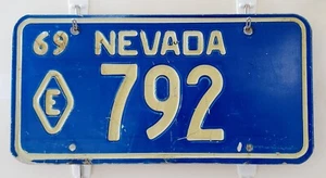 Rare 1969-1972 Nevada Highway Patrol Motor Carrier License Plate ++ G-VG NHP - Picture 1 of 2