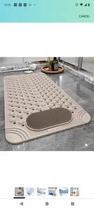 New Shower and Bathtub Mat, Rubber Non-Slip Suction Shower Bath Mat, Beige Only - Picture 1 of 7