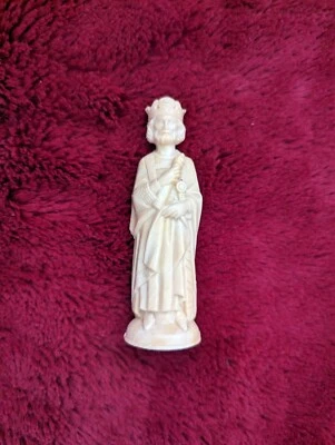 E.S. Repuesto de pieza de ajedrez Lowe ANRI Co. King blanco roto vintage Foto 1 de 4