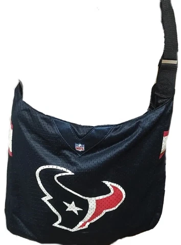 Houston Texans Jersey Crossbody Hobo Purse NFL Bag Little Earth Productions Zip Cover