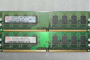 2 GB DDR2 (2X1GB) PC2-6400 6400U DDR2-800 MHZ MEMORY DIMM PC DESKTOP RAM 240 PIN - Picture 1 of 2