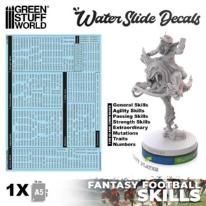 Green Stuff World Fantasy Football Skills Decals New - Picture 1 of 4