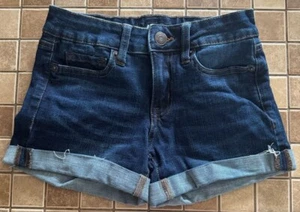 Women's AERO Denim Shorts Size 00 Blue - Picture 1 of 4