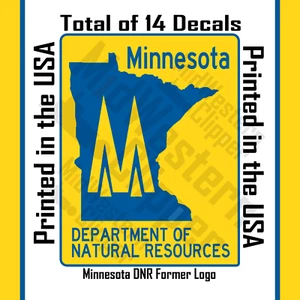 Adesivi Minnesota DNR resistenti alle intemperie, set di 14, vecchio logo - Foto 1 di 7