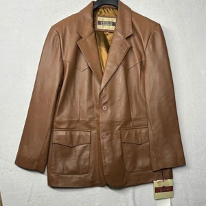 Neu mit Etikett ExcelleD Herren Leder Blazer Jacke Western Style braun Saddle 4651RM - Bild 1 von 8