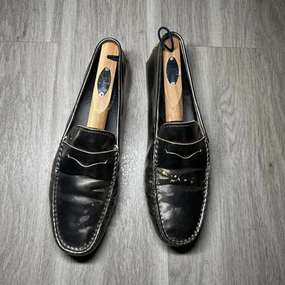 Mocasines de conducción TOD’S MEN’S de cuero dorado Penny Mocasines EE. UU. 9,5 Foto 1 de 4