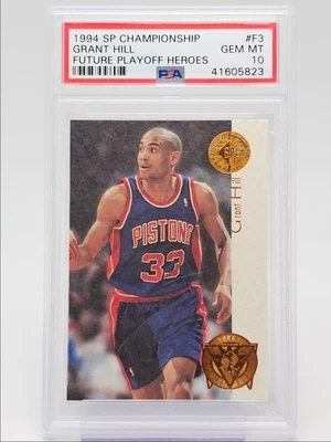 GRANT HILL 1994-95 SP CHAMPIONSHIP FUTURE PLAYOFF HEROES RC PSA 10 Q5775 Foto 1 de 2