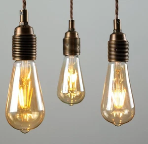 Vintage Glühbirne ST64 E27 4W dimmbar LED Filament Birne 3er Pack - Bild 1 von 6