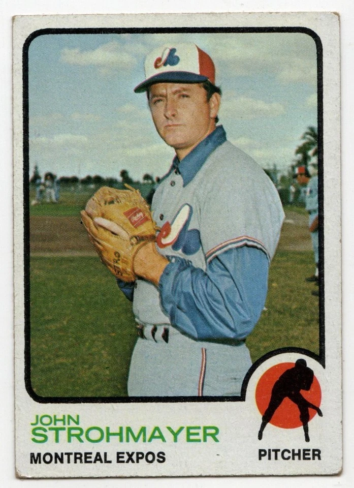 1973 Topps Baseball Card John Strohmayer #457 Montreal Expos Great! - Image 1 of 2