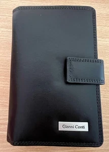 Gianni Conti Women’s Italian Leather Wallet coins card holder purse Brown New - Picture 1 of 8