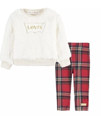 Conjunto Suéter y Leggings Niña Levi's Sherpa Crema Talla S Acogedor Levi's  Foto 1 de 4