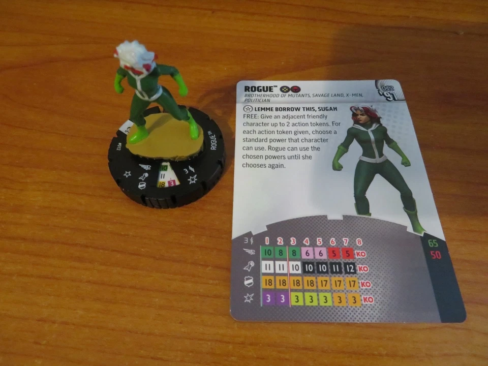 MARVEL HEROCLIX C ROGUE 012 COMMON X-MEN '97 NEW WITH CARD - Image 1 of 1